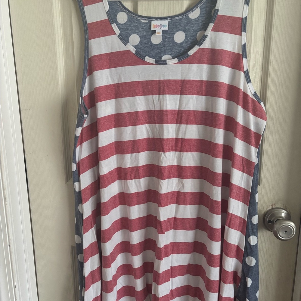 Red and White Striped Tank Top